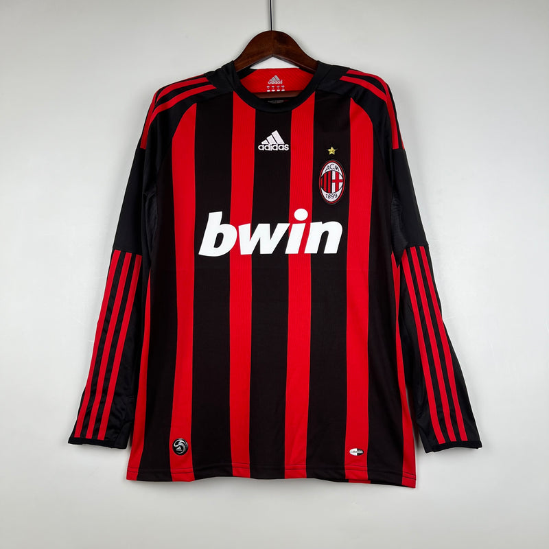 Manga Larga AC Milan 08/09 Retro